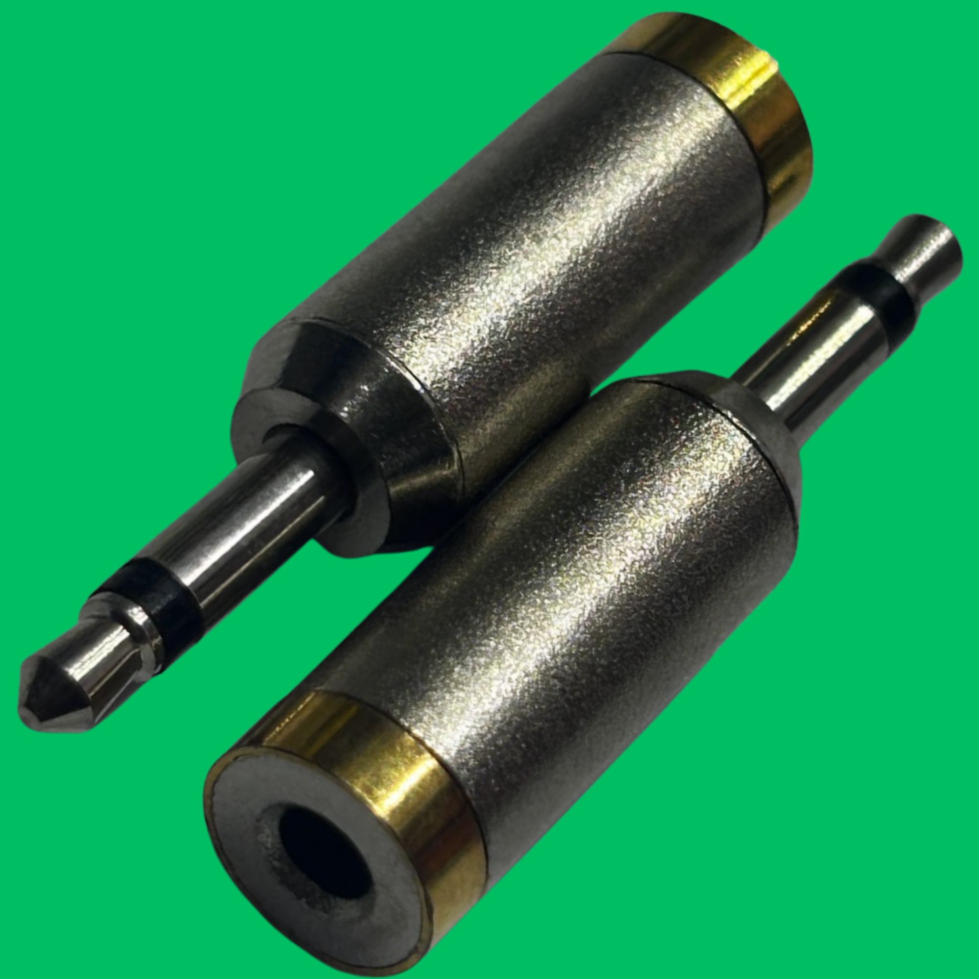 3.5mm Mono Male to 3.5mm Stereo Female Audio Adapter (Gold-Silver)