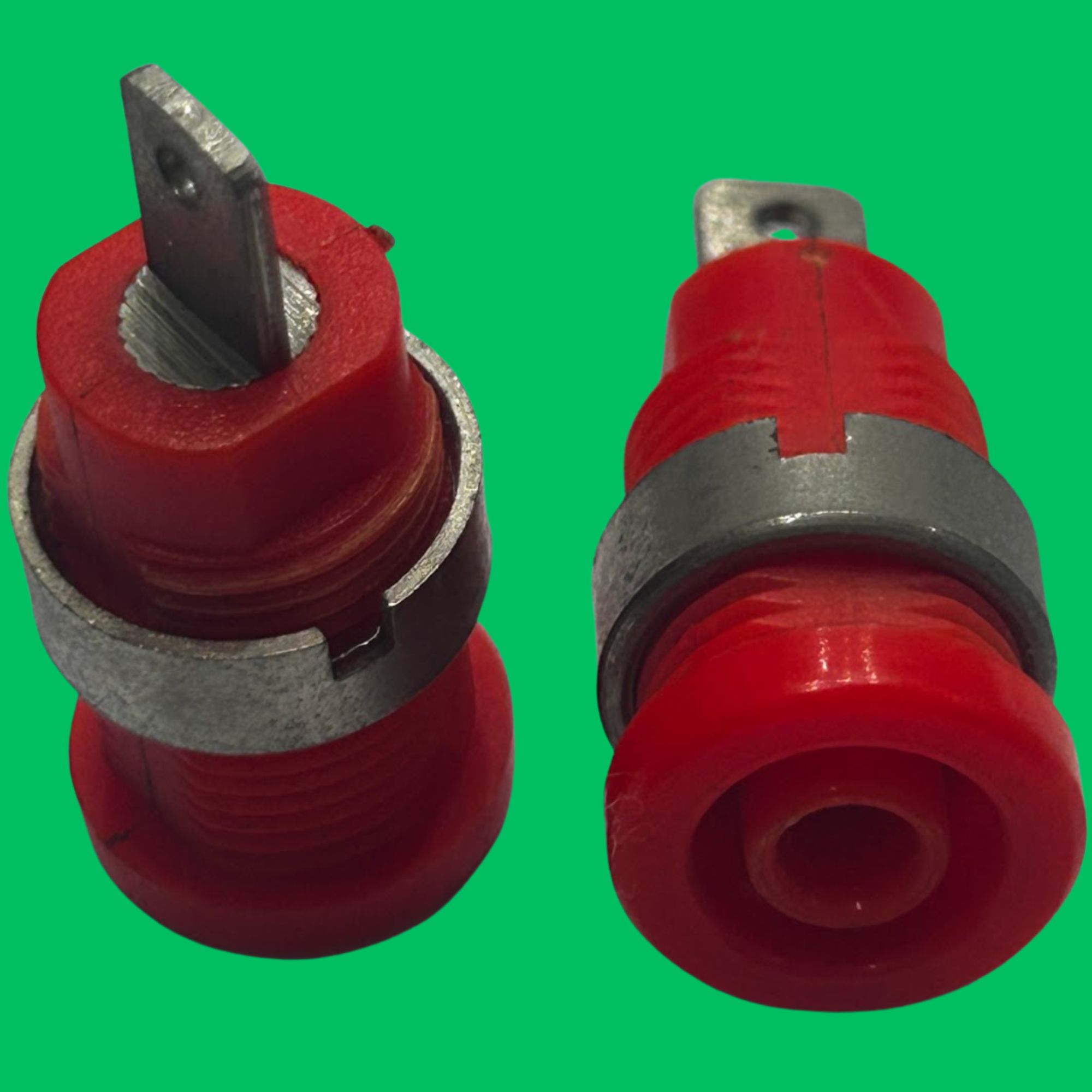 4mm Banana Panel-Mount Binding Post Jack (Red-Silver)