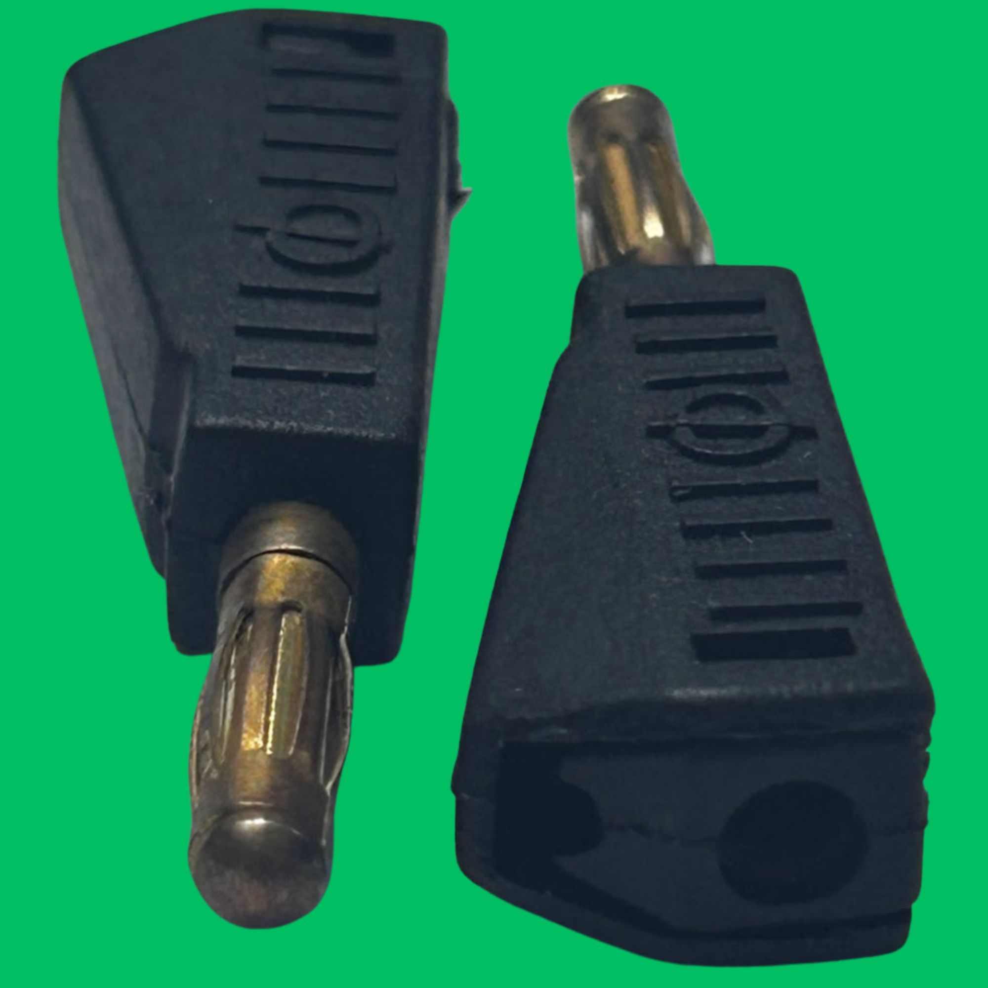 4mm Stackable Banana Plug (Black-Gold)