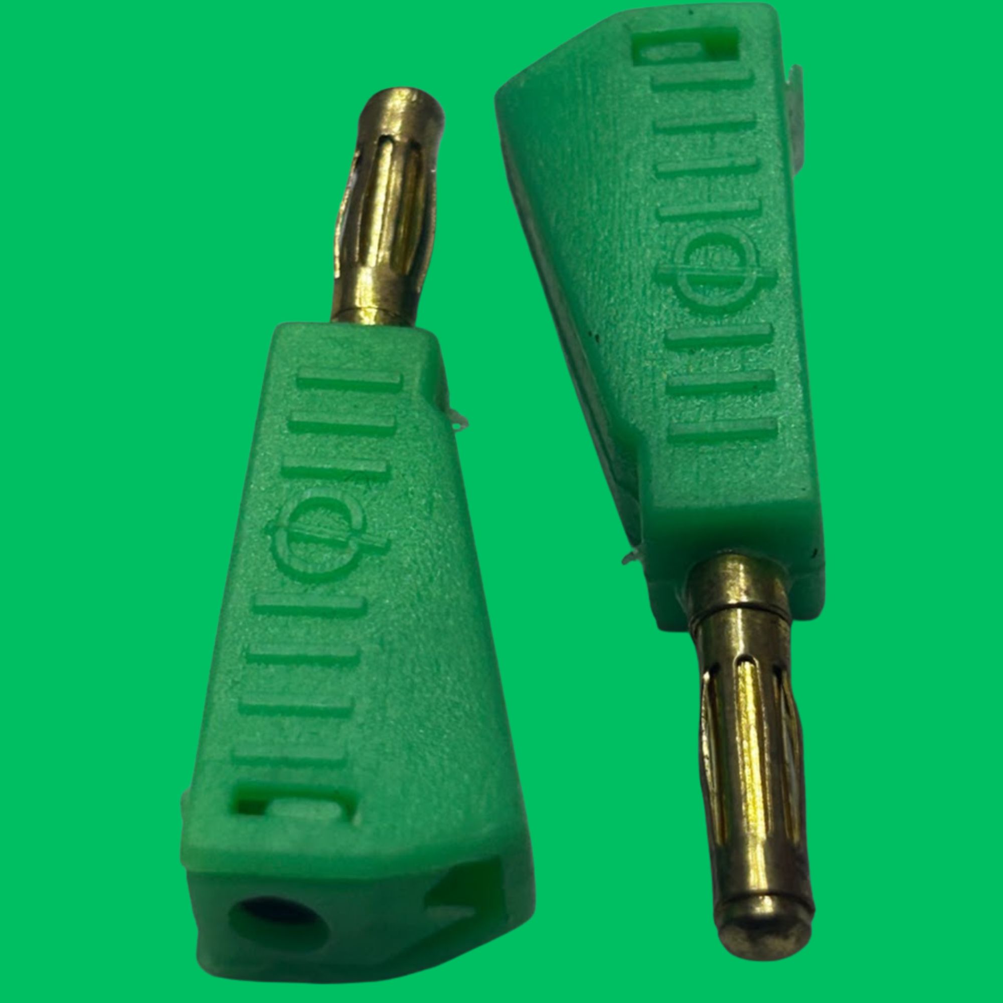 4mm Stackable Banana Plug (Green-Gold)