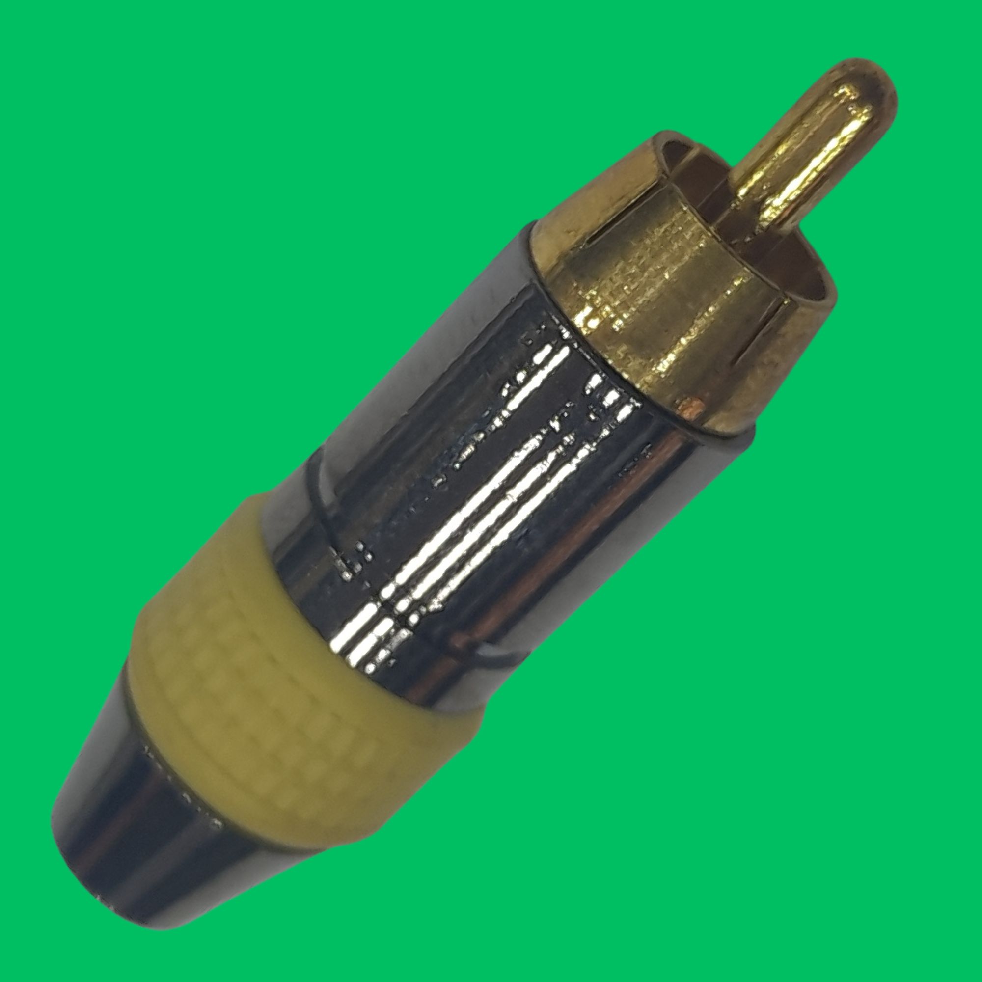 RCA Screw Terminal Male Plug (Yellow-Gold)