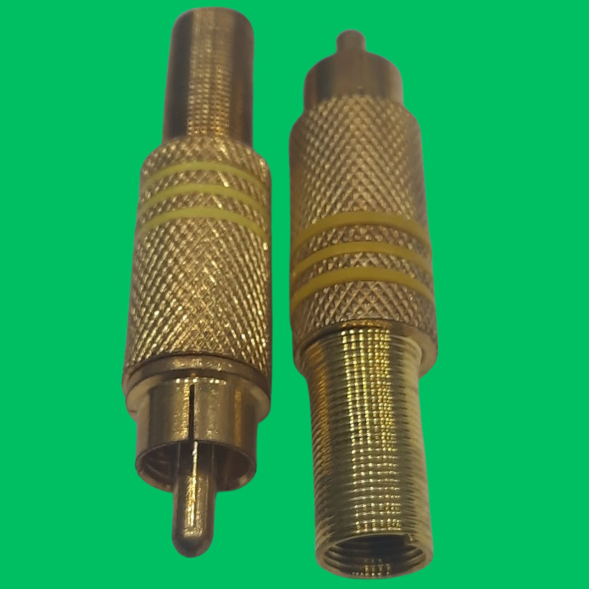 RCA Solder Male Plug (Yellow-Gold-Metal)