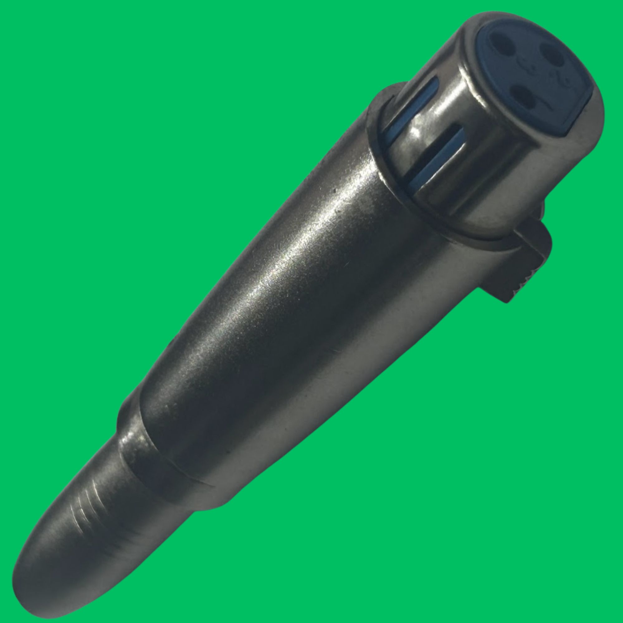 XLR 3-Pin Screw-Type Female Jack (Silver-Blue)