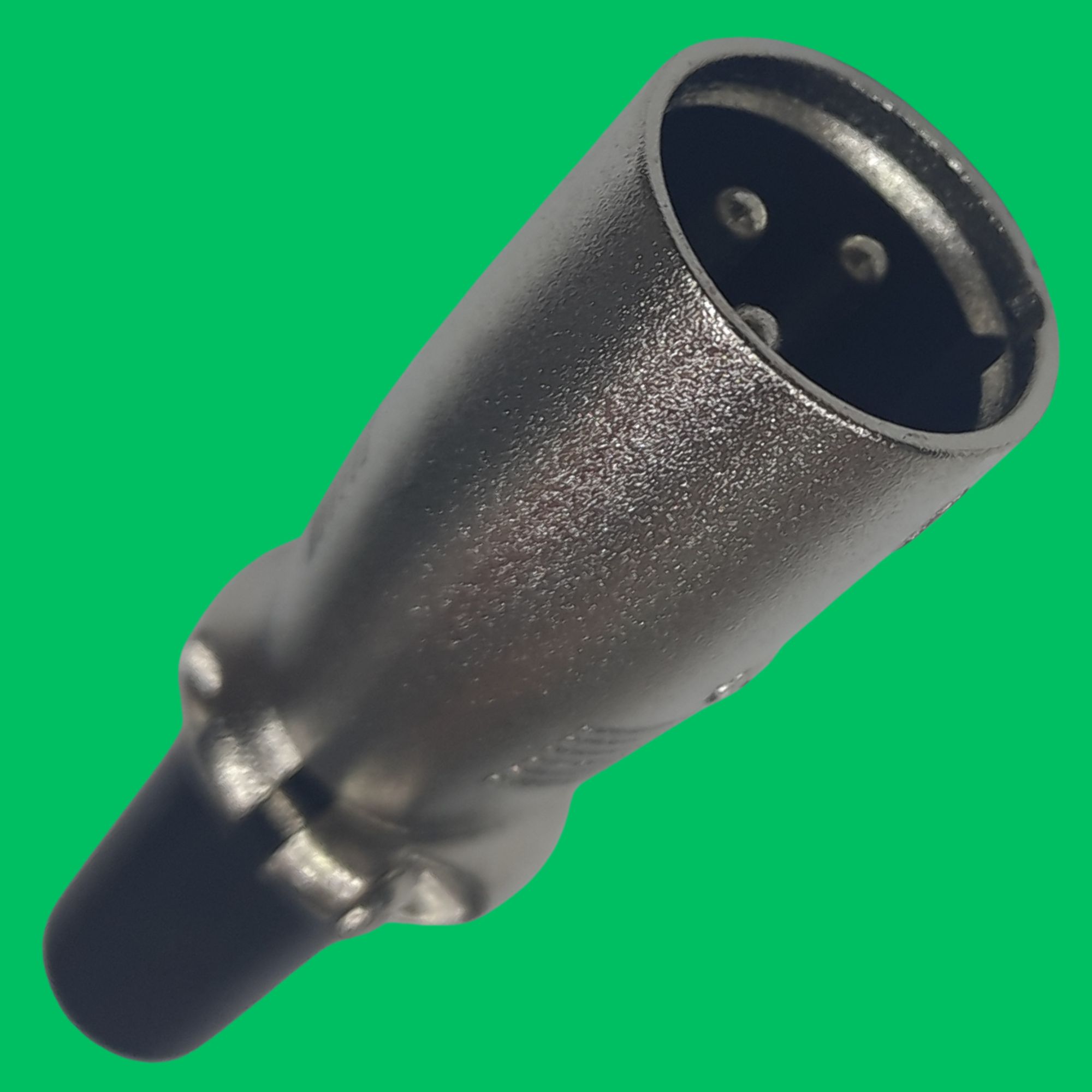 XLR 3-Pin Screw-Type Male Plug (Black-Silver)