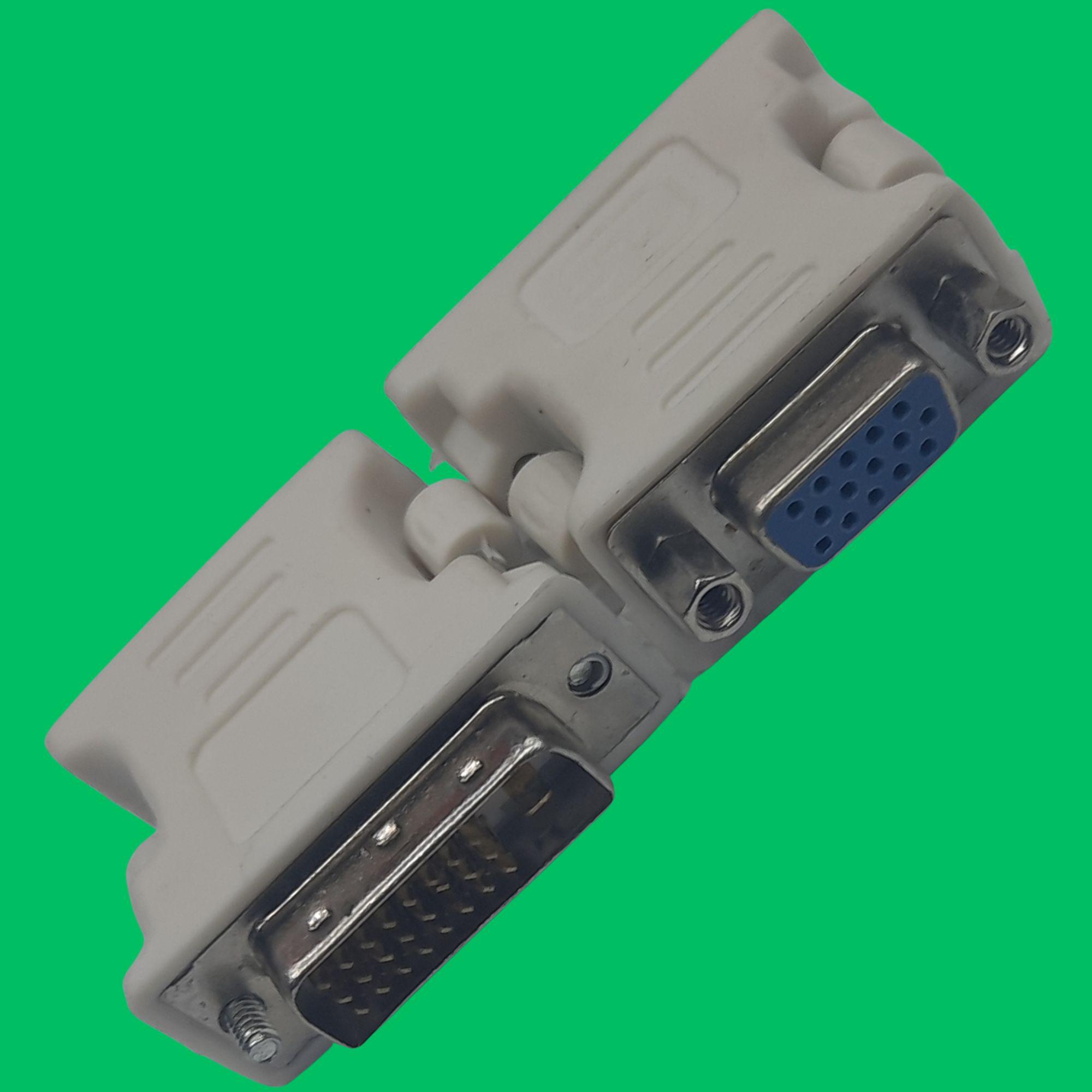 DVI-D 24+1 Male to VGA Female Active Converter (Beige-Blue)