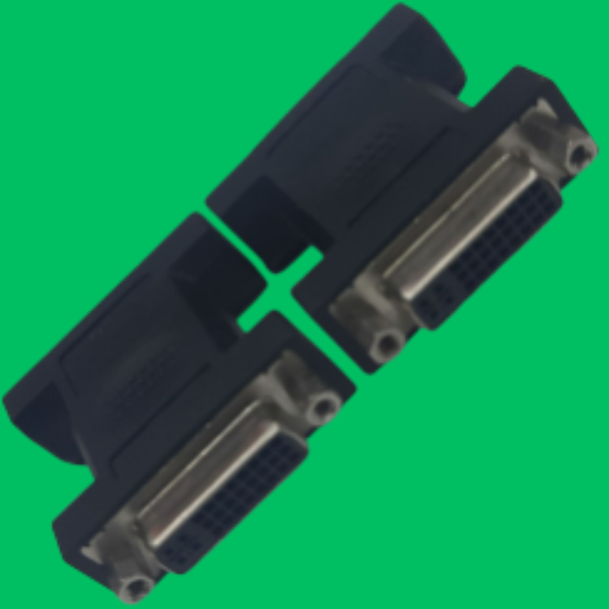 DVI-I 24+5 Female Inline Coupler (Black-Silver)