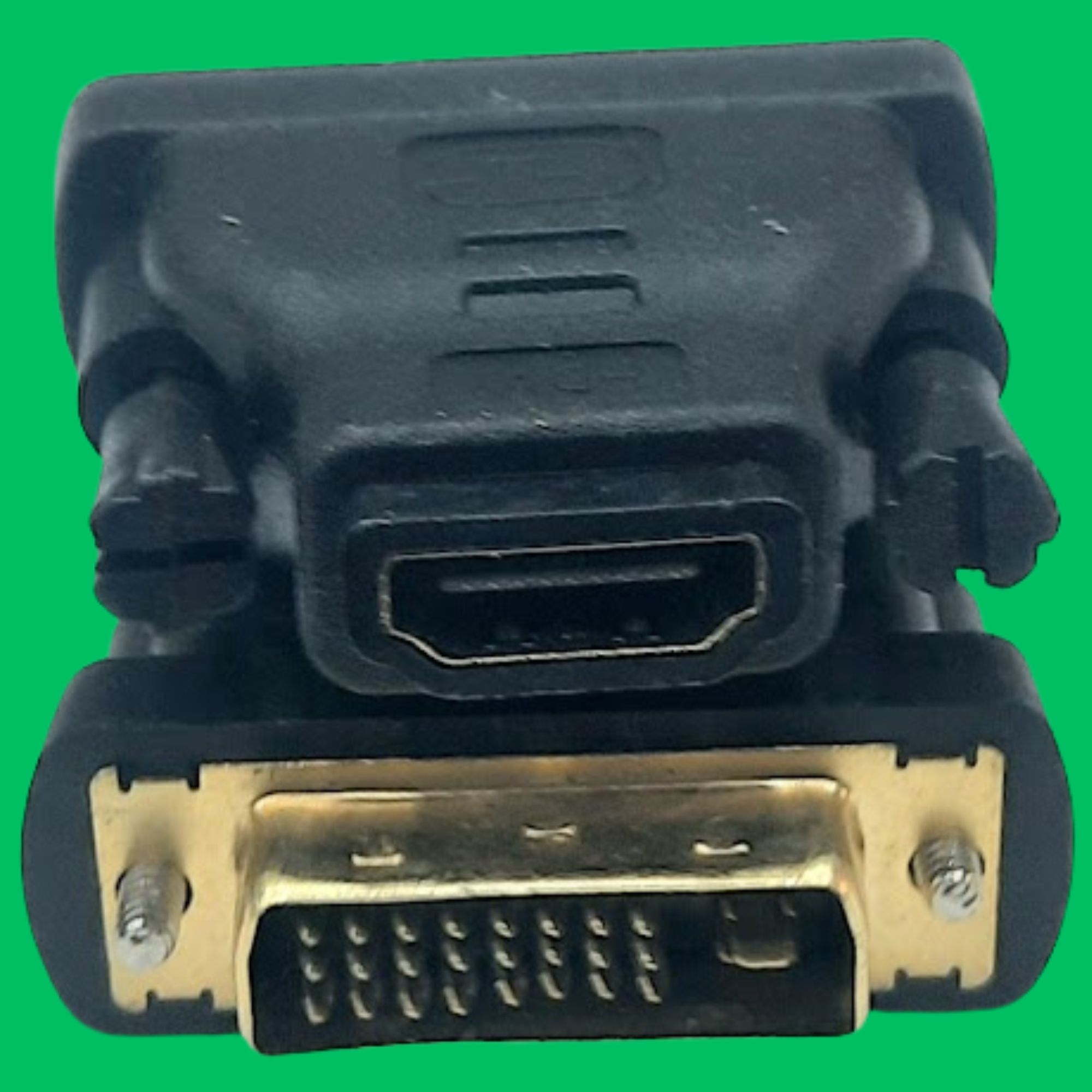 DVI-I 24+5 Male to HDMI Female Adapter (Black-Gold)