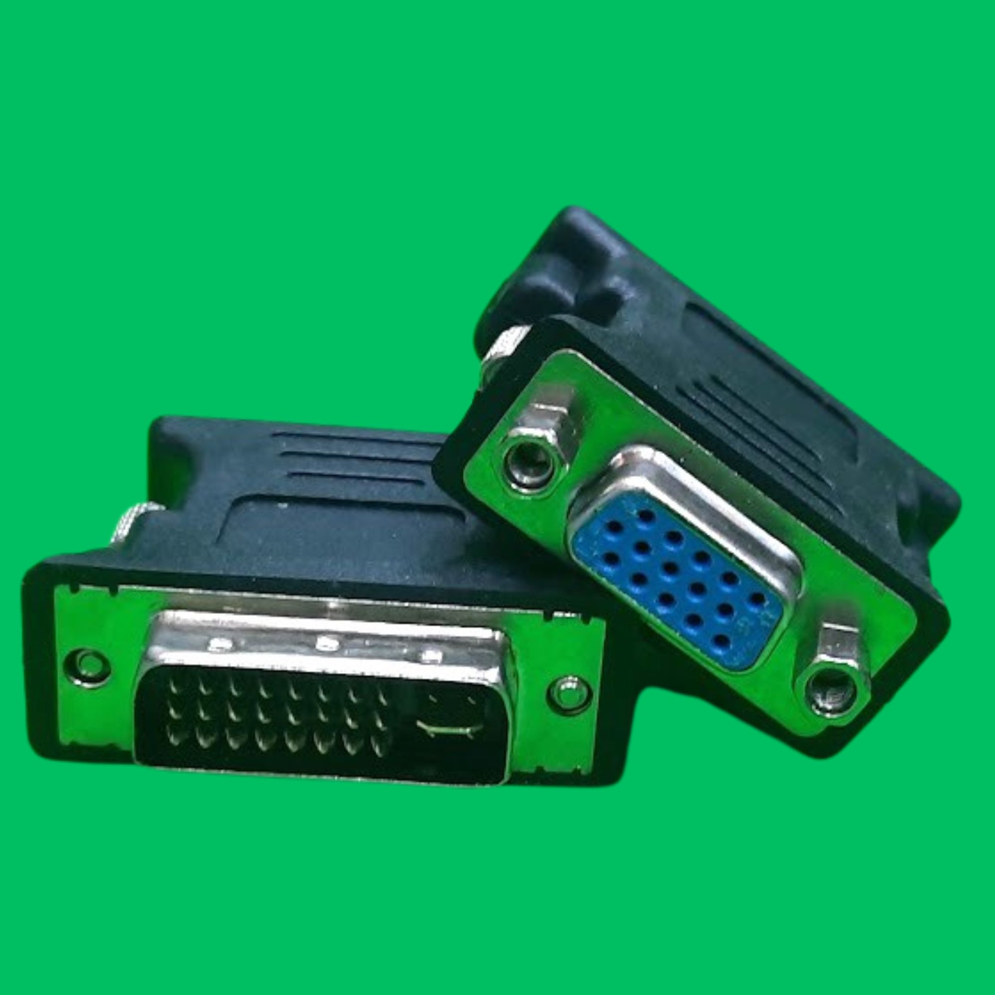 DVI-I 24+5 Male to VGA Female Adapter (Black-Blue)