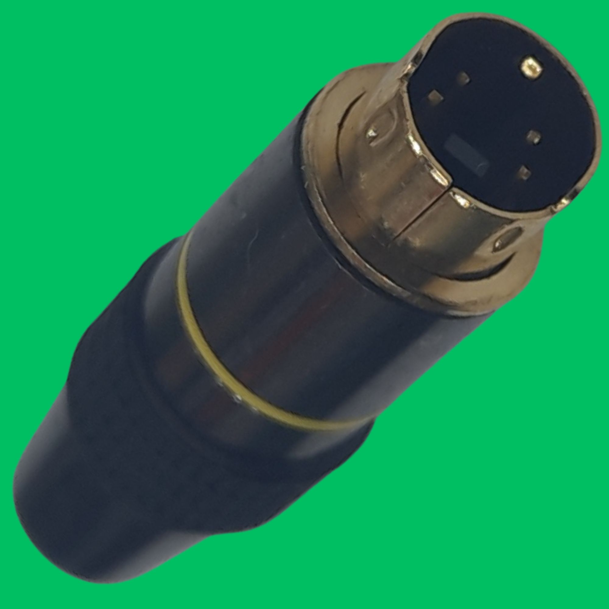 S-Video 4-Pin Solder Male Plug (Black-Gold)