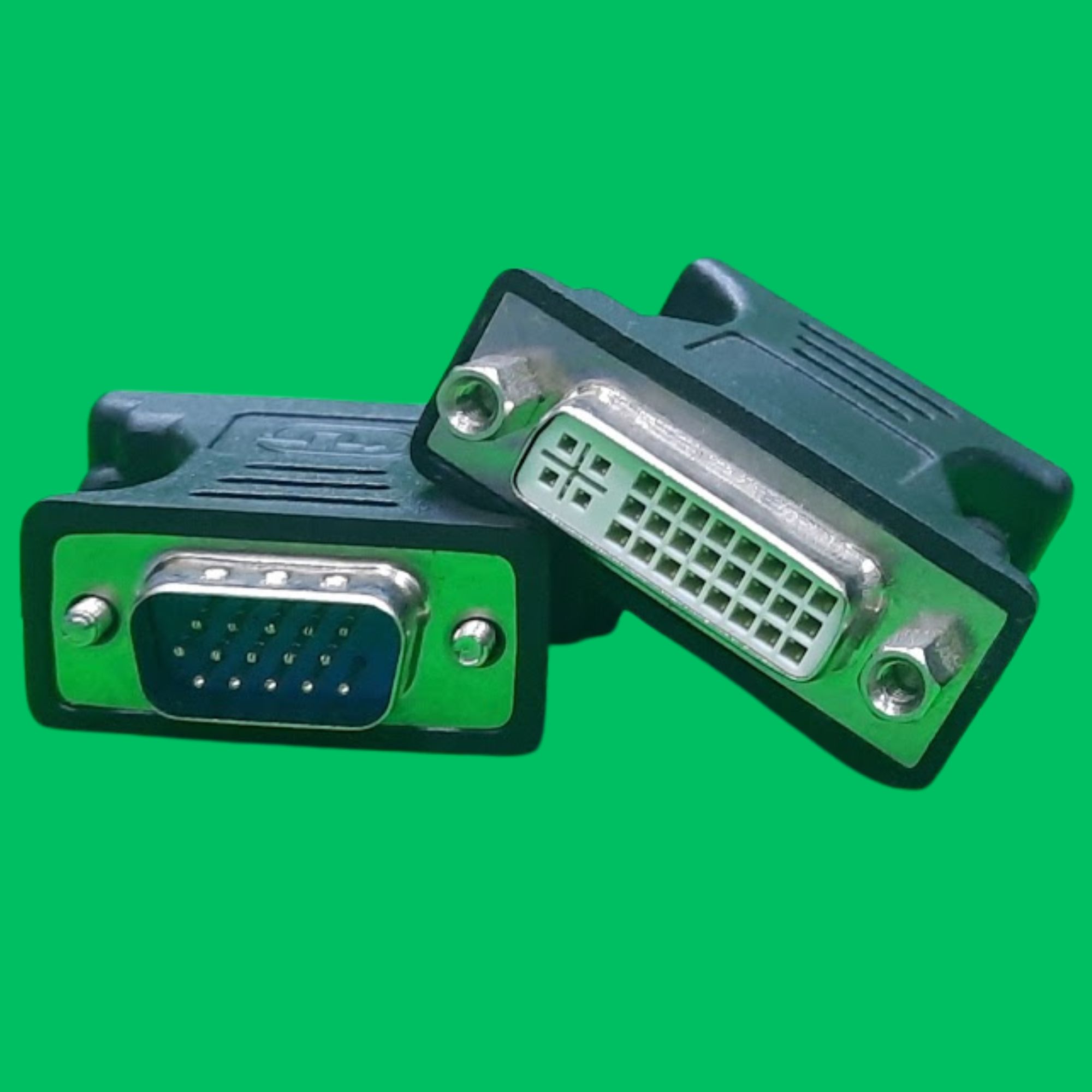 VGA Male to DVI-I 24+5 Female Adapter (Black-Silver)