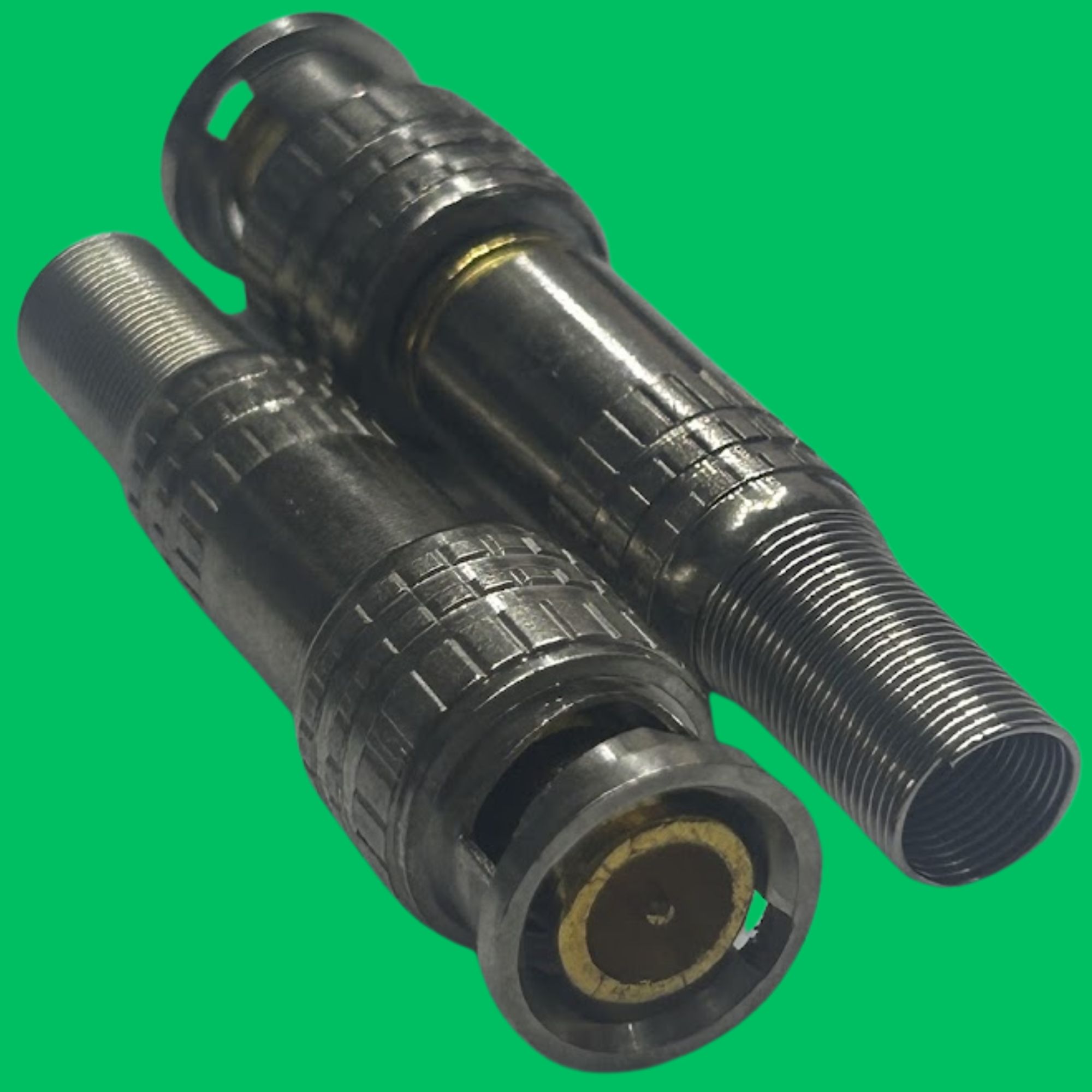 BNC Male Screw-Type Plug (Gold-Silver)
