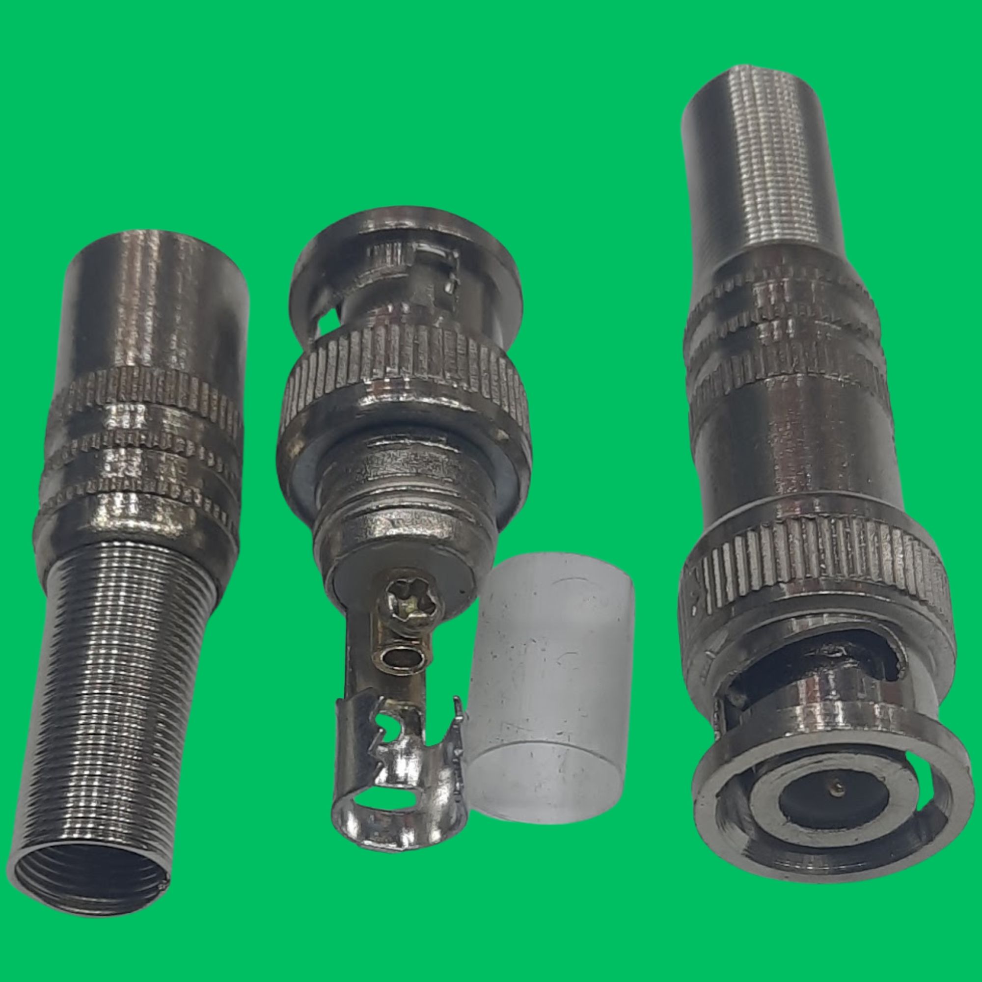 BNC Male Screw-Type Plug (Silver-Metal)