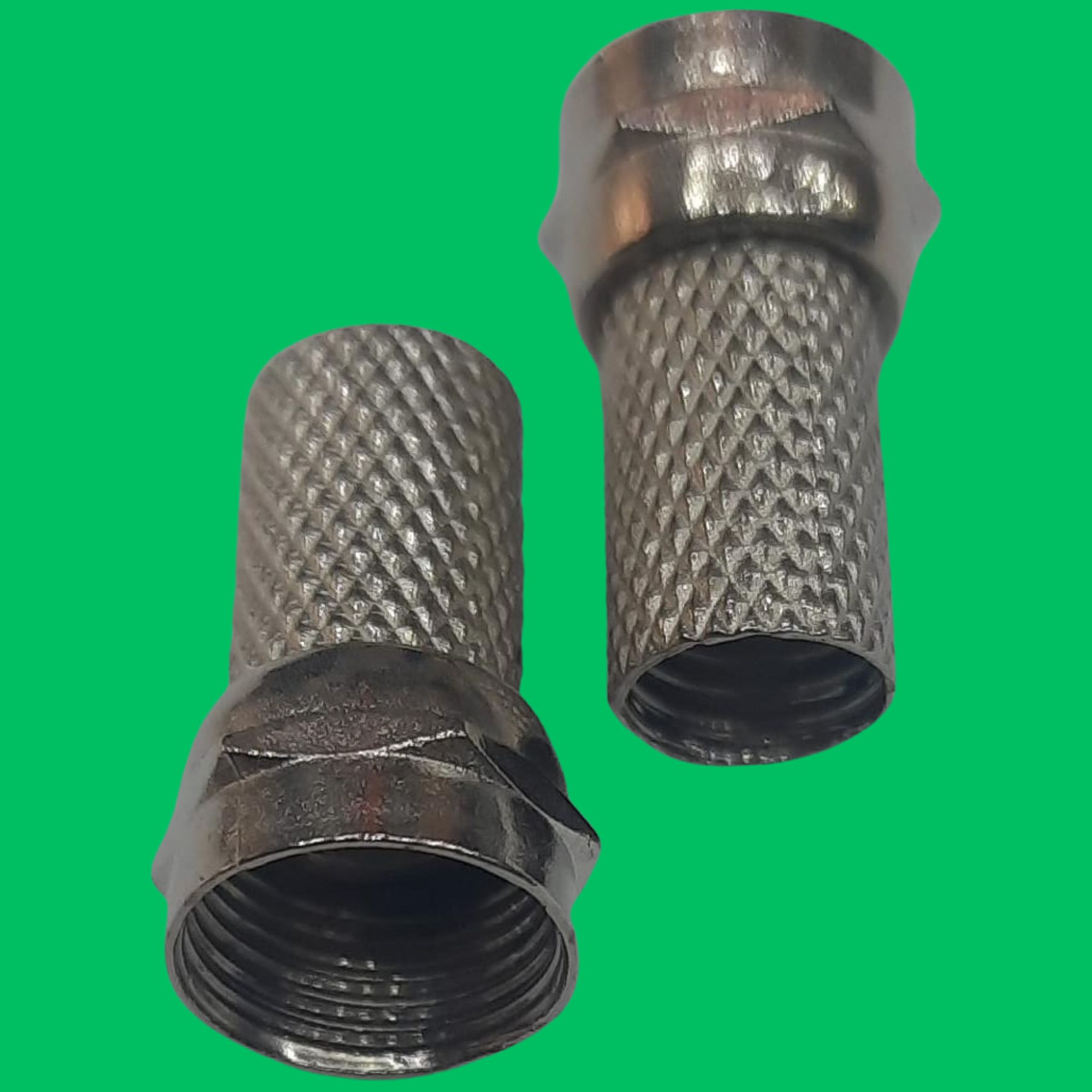 F Male Twist-On Plug for RG6 (Silver-Metal)
