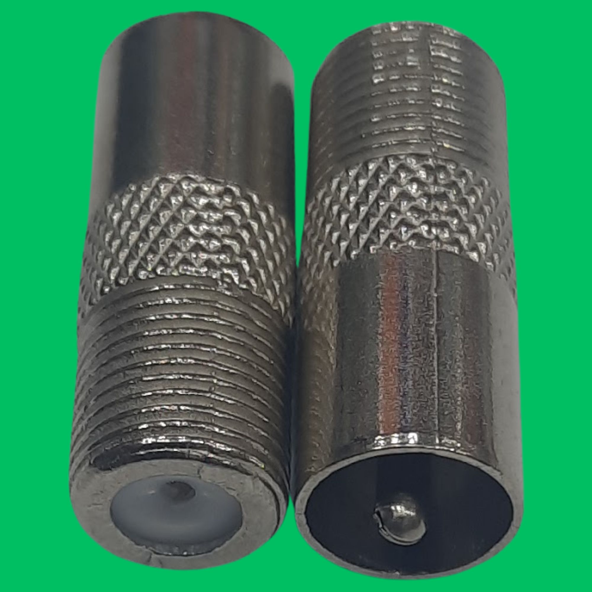 RF Male TV Aerial to F Female Adapter (Silver-Metal)