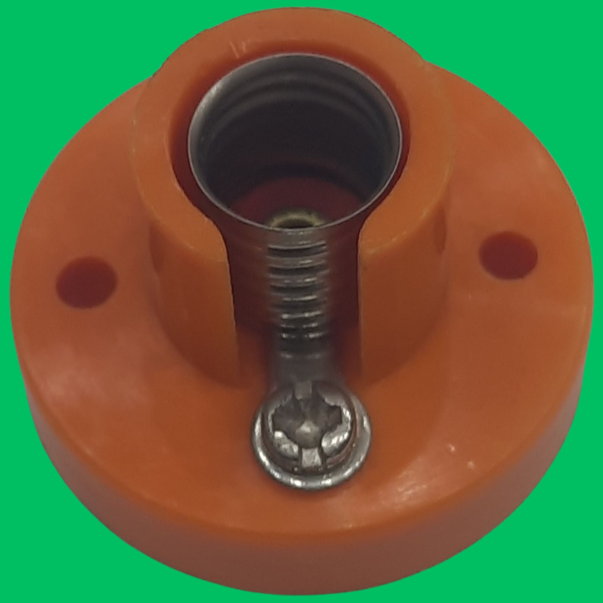 E10 Screw-Base Miniature Lamp Socket (Orange-Silver)