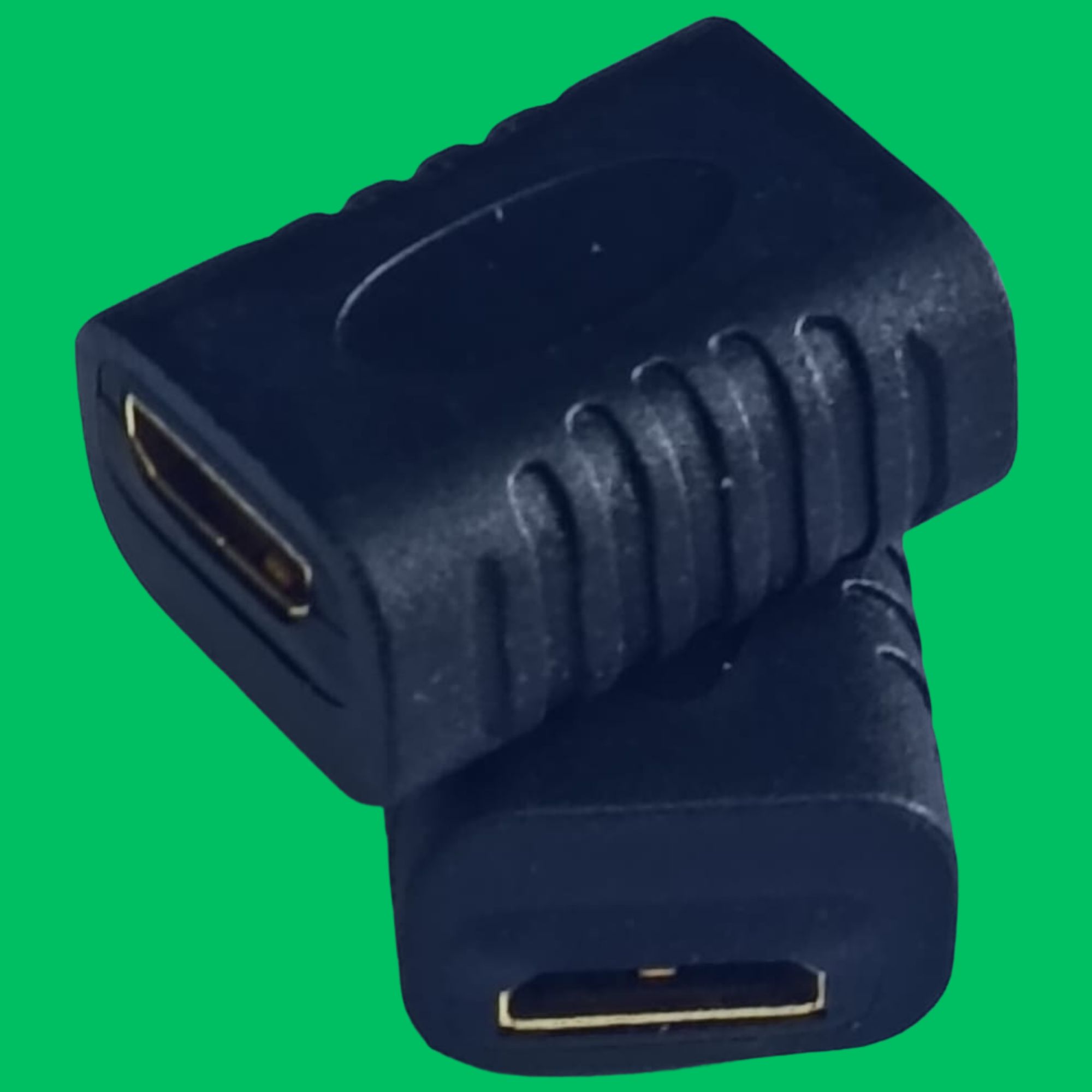 Mini HDMI Female Inline Coupler (Black-Gold)