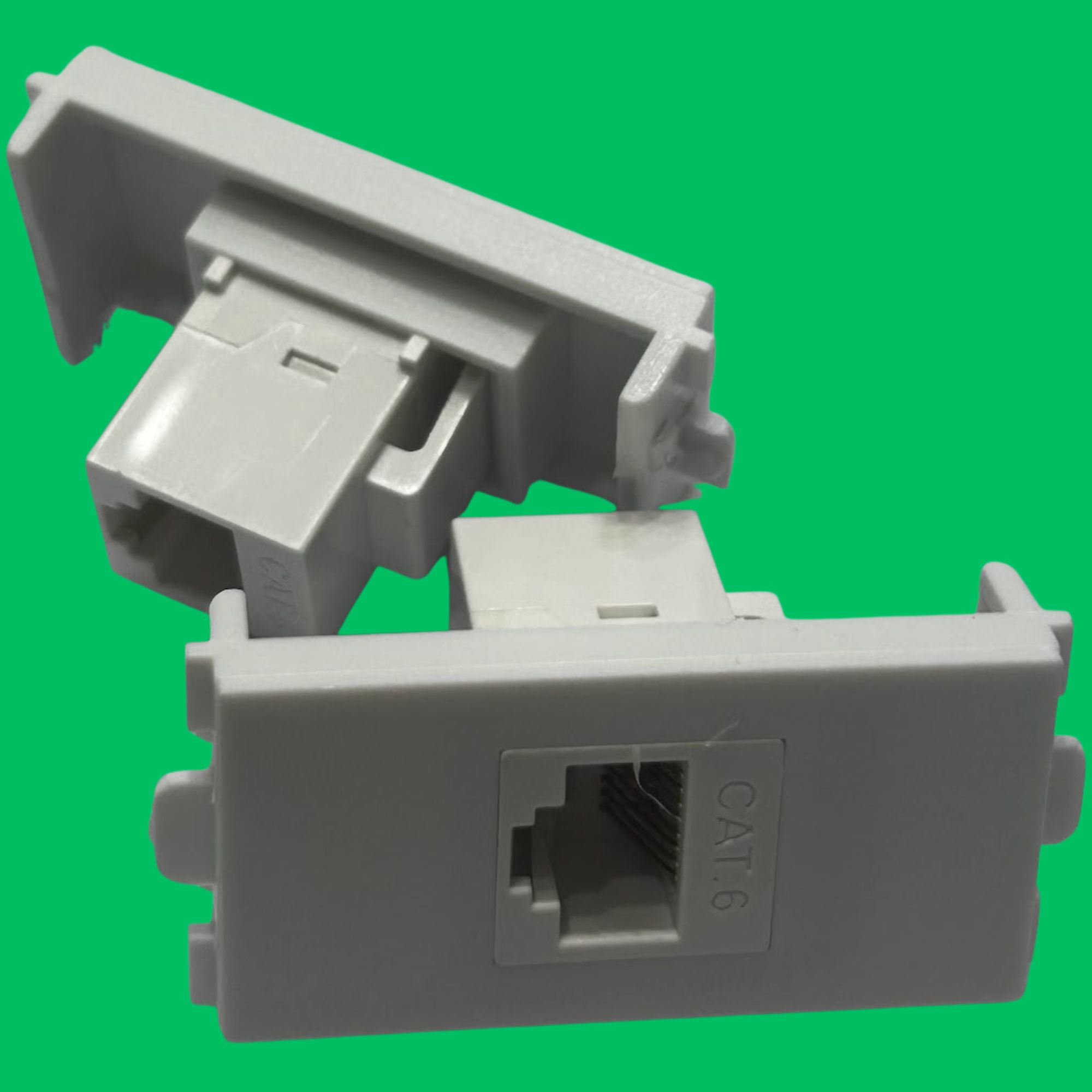 Cat6 RJ45 Female Inline Coupler Module (White)