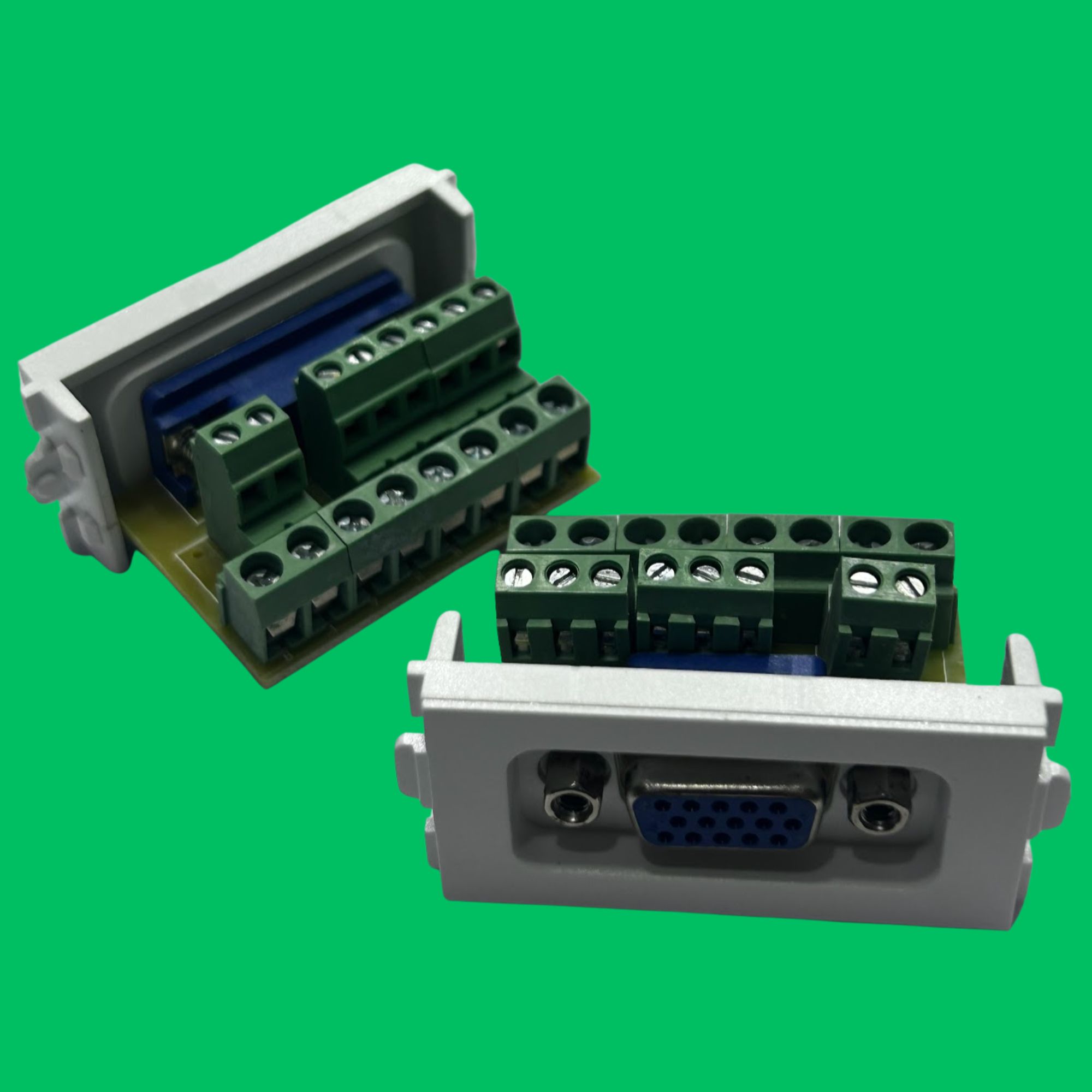 VGA Screw Terminal Female Module (White)