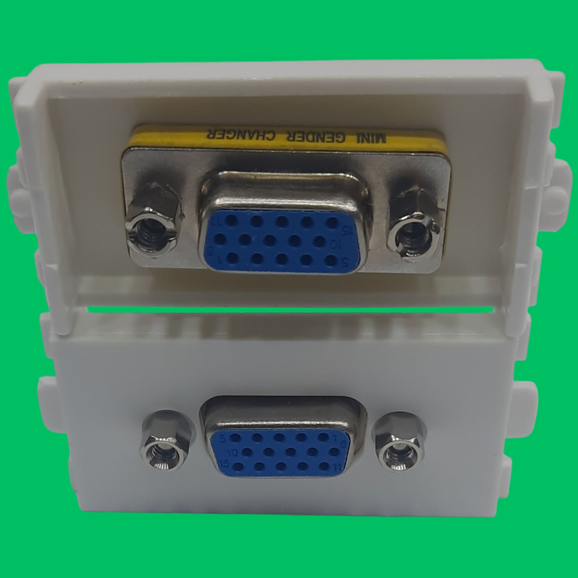 VGA Female Inline Coupler Module (White-Blue)