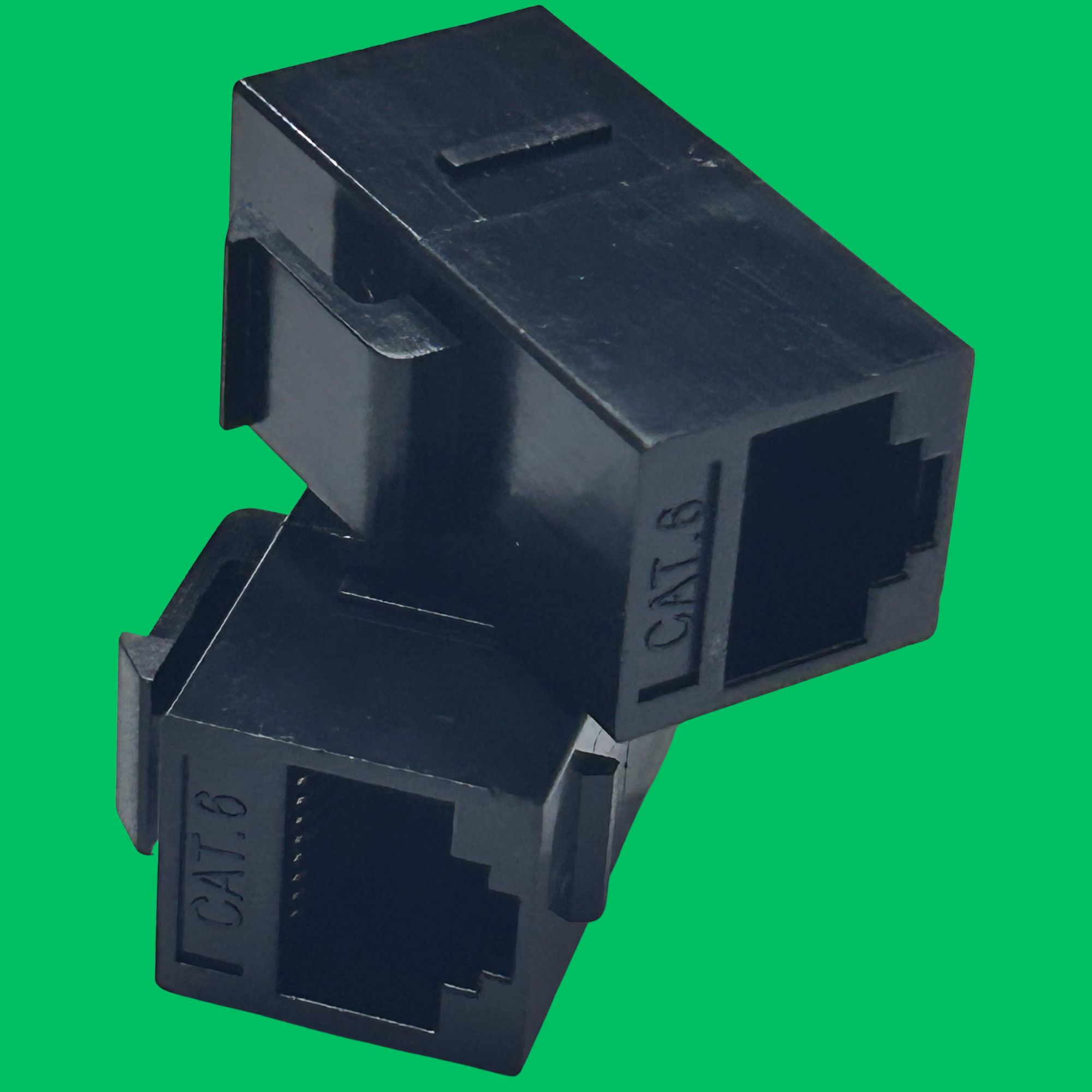 Cat6 RJ45 Keystone Inline Coupler (Black)