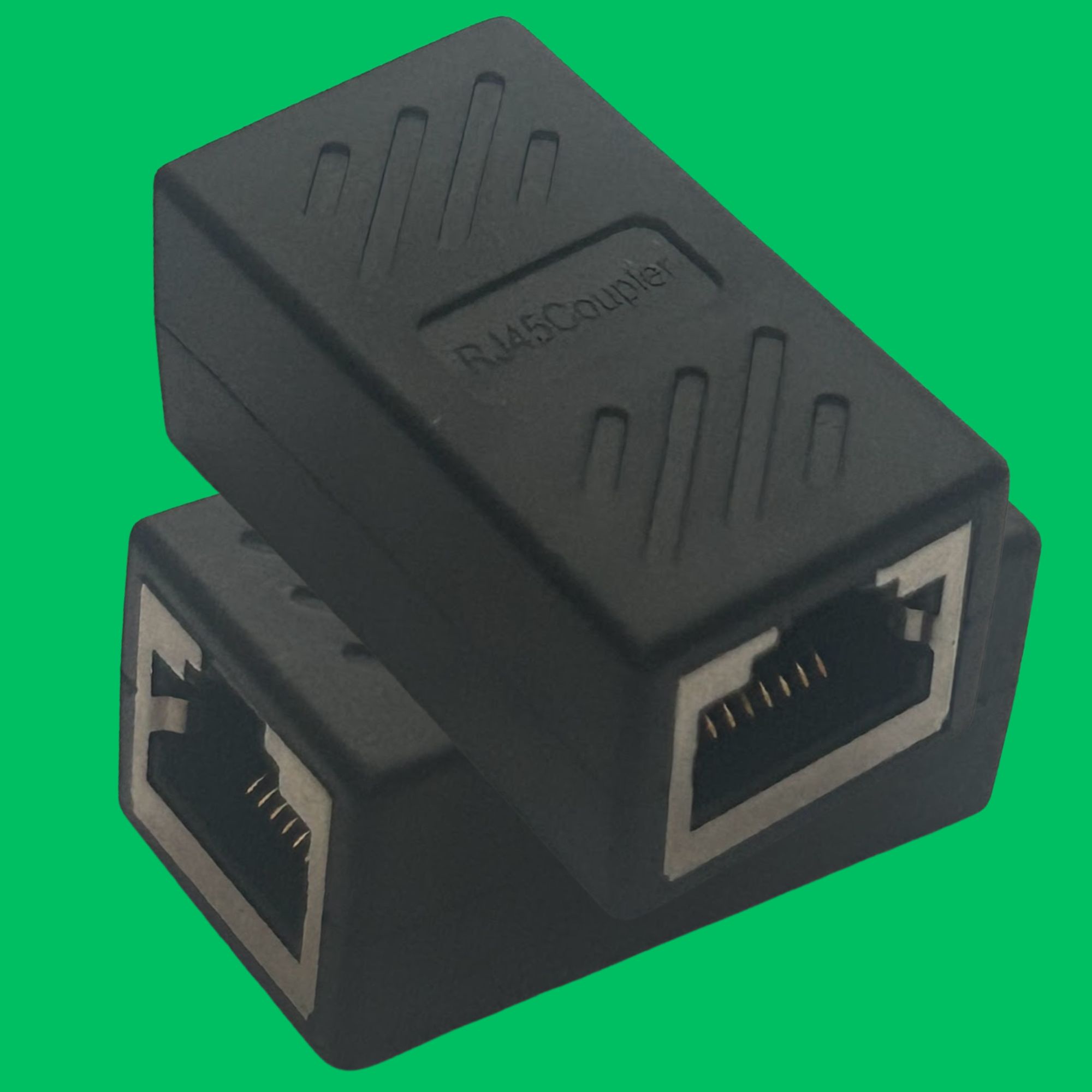 Cat5e/Cat6 RJ45 Female Inline Coupler (Black)