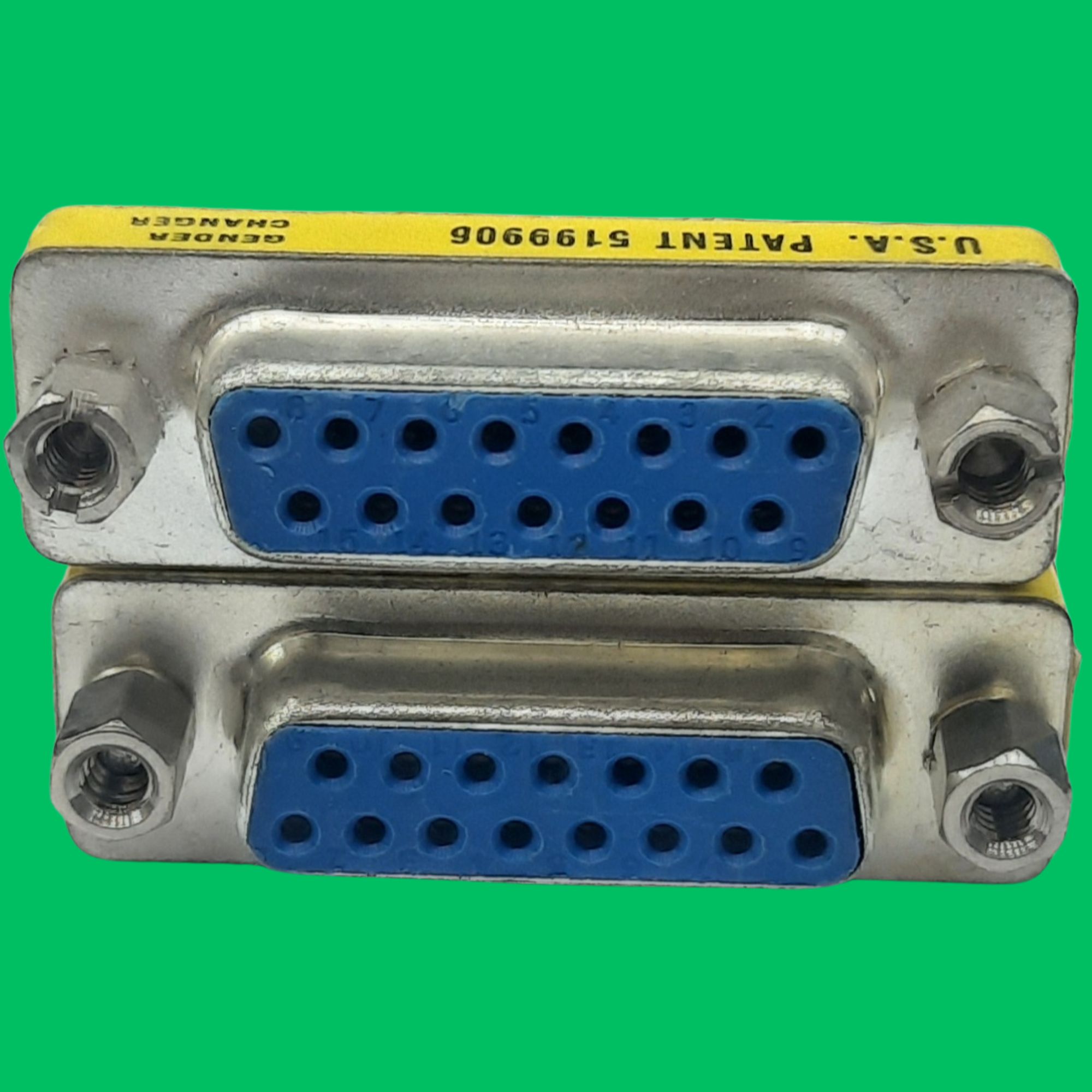 DB15 Female to DB15 Female Gender Changer (Blue-Silver)