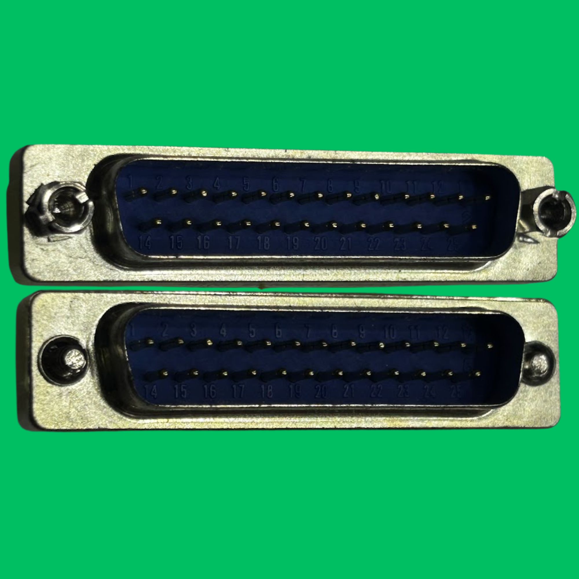 DB25 Male to DB25 Male Gender Changer (Blue-Silver)
