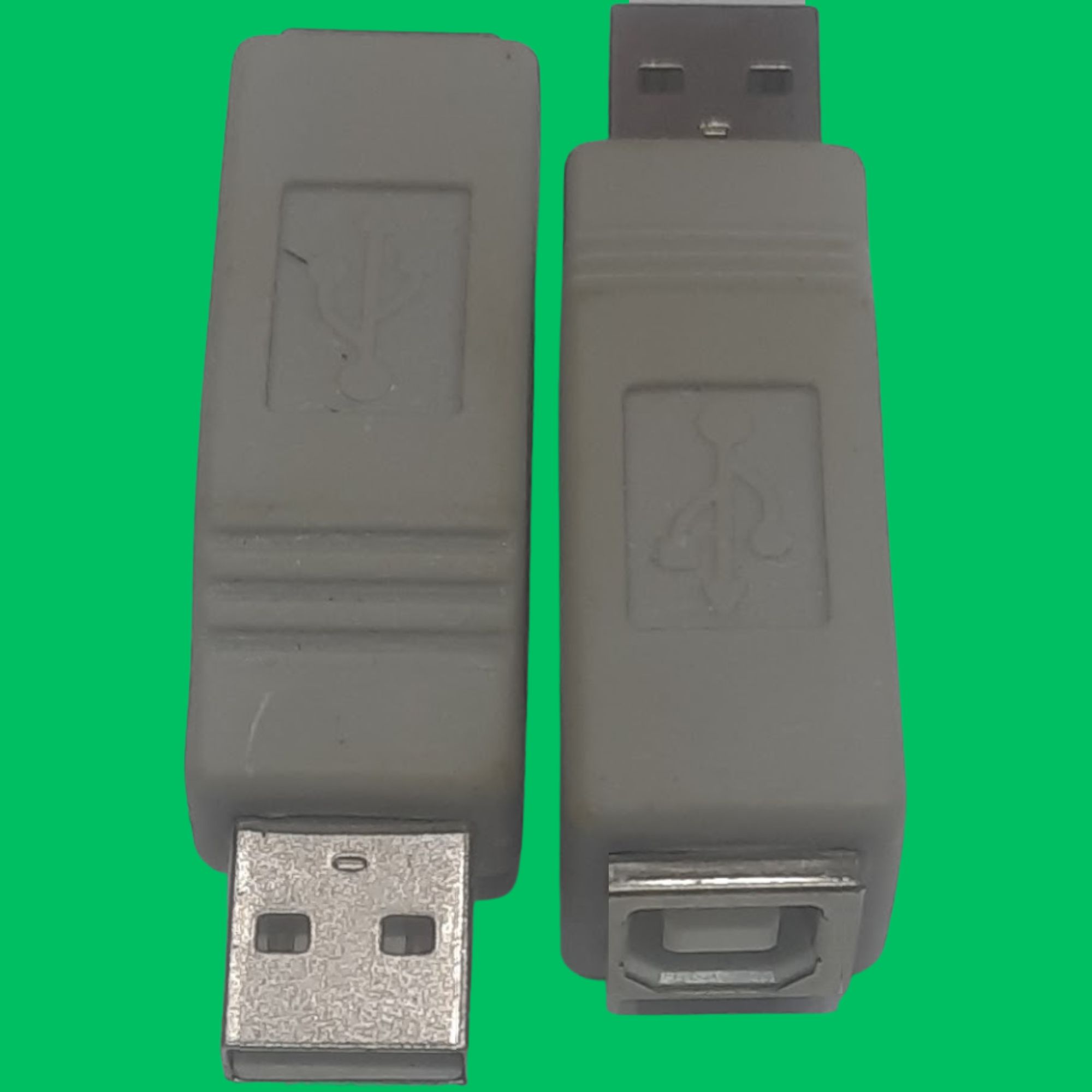 USB 2.0 Type-A Male to Type-B Female Adapter (Grey)