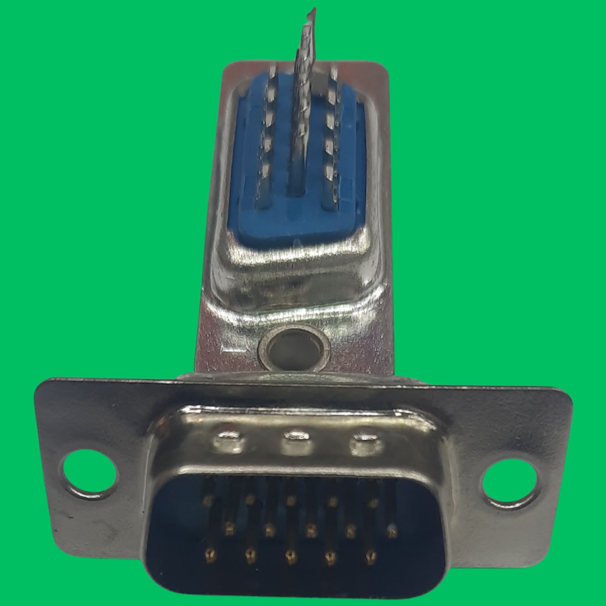 VGA Male Panel-Mount Solder Connector (Blue-Silver)