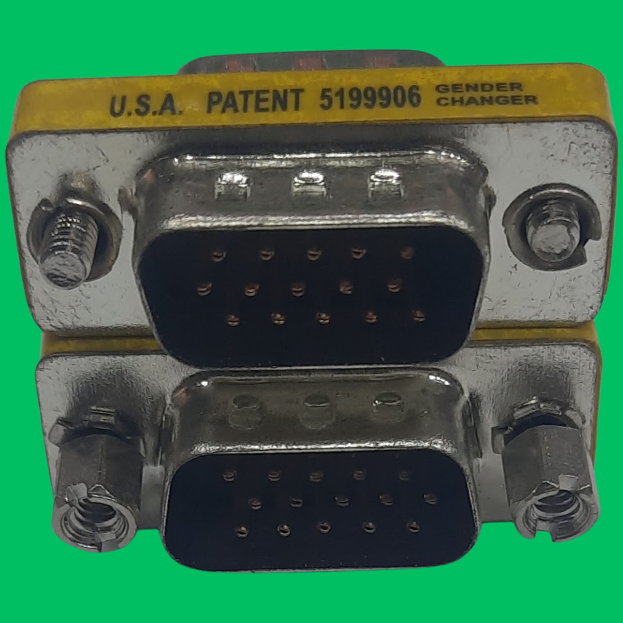 VGA Male to VGA Male Gender Changer (Silver-Metal)