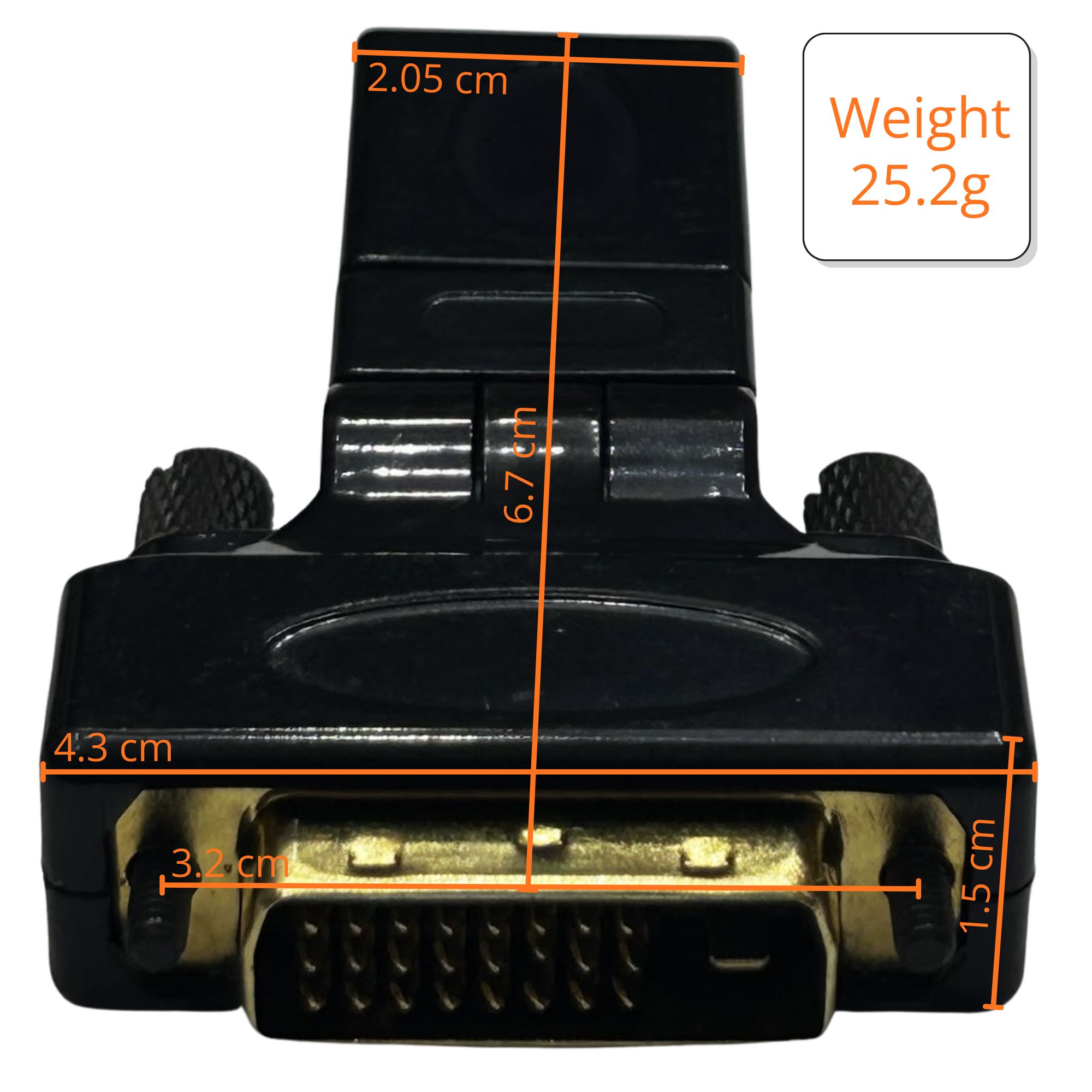 DVI 24+1 Male to HDMI Female Adapter (270°)