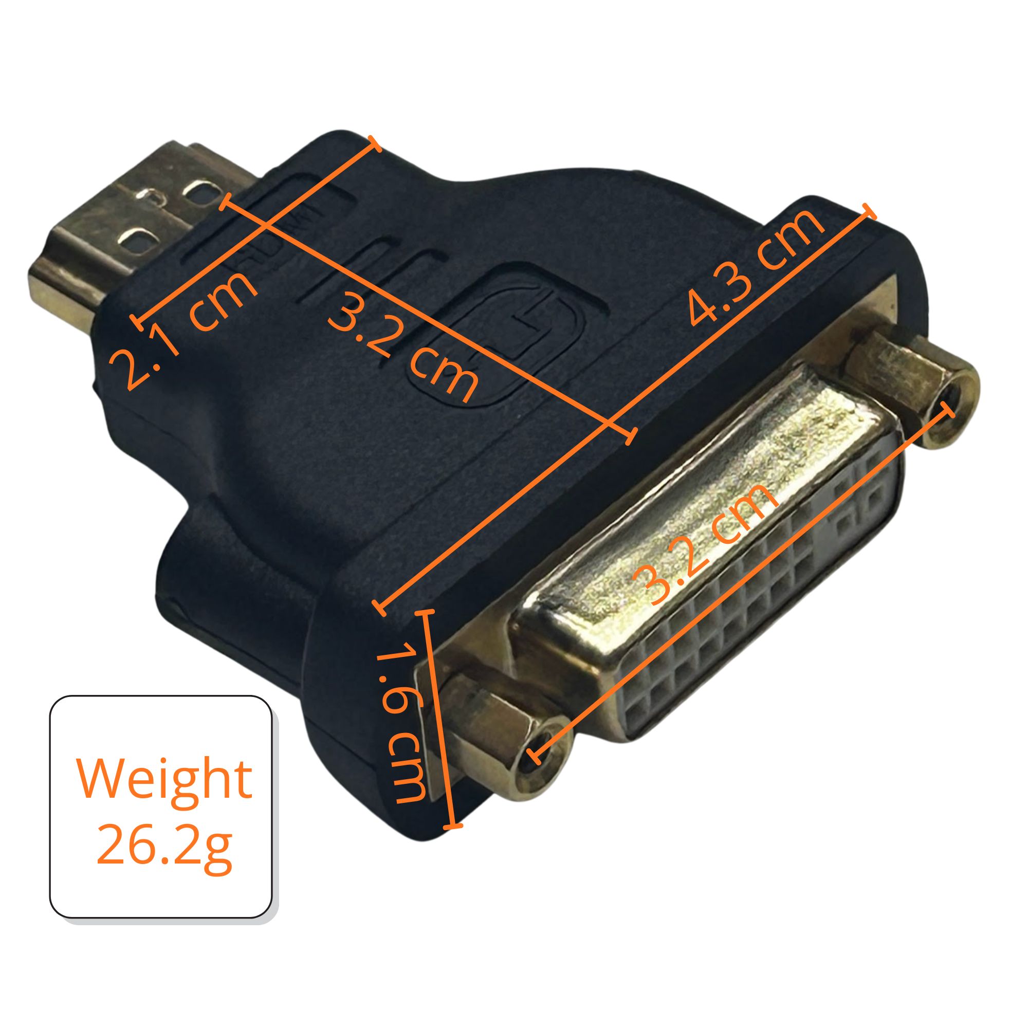 HDMI Male to DVI 24+5 Female Adapter