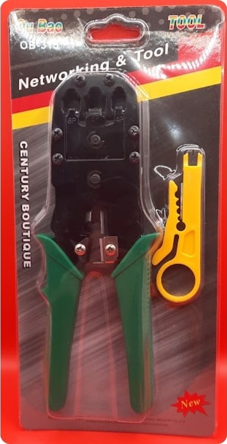 Crimping Tool, 4/6/8-Pin (Ou Bao OB-315, Green)
